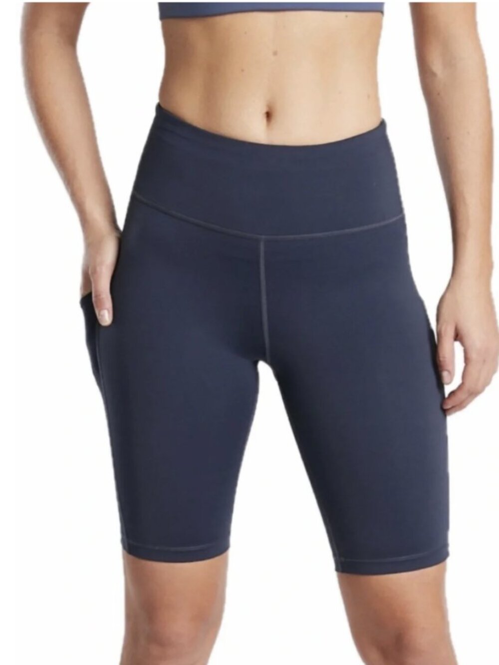 Athleta Ultimate Stash Pocket 9" shorts Navy Size S